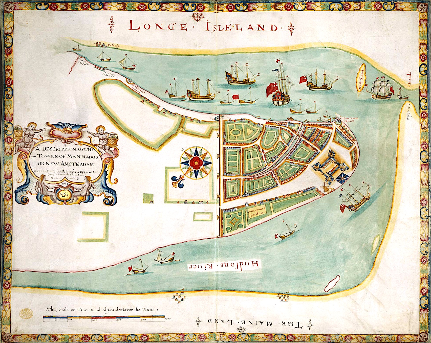 The Duke's Plan of New Amsterdam from 1664, used as context for the start of English rule.