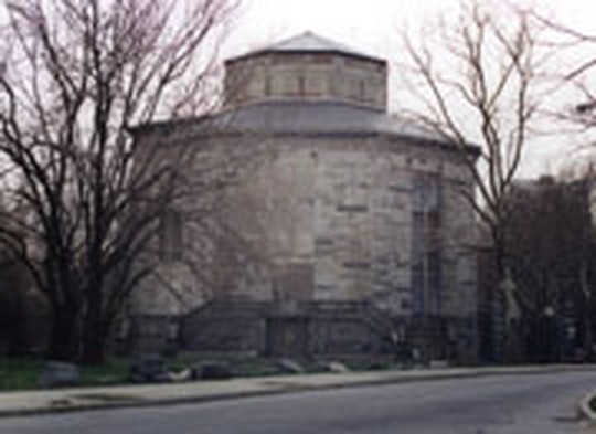 The Octagon's restored stone rotunda, the former entrance to the New York City Lunatic Asylum.