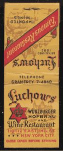 Original vintage match cover