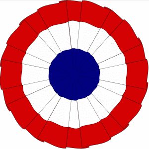 The tricolor cockade used by the Democratic-Republicans and in the French Revolution