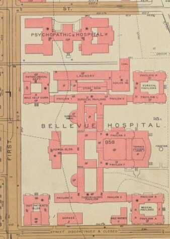 Manhattan Block 958. Bromley Atlas, 1955. New York Public Library.